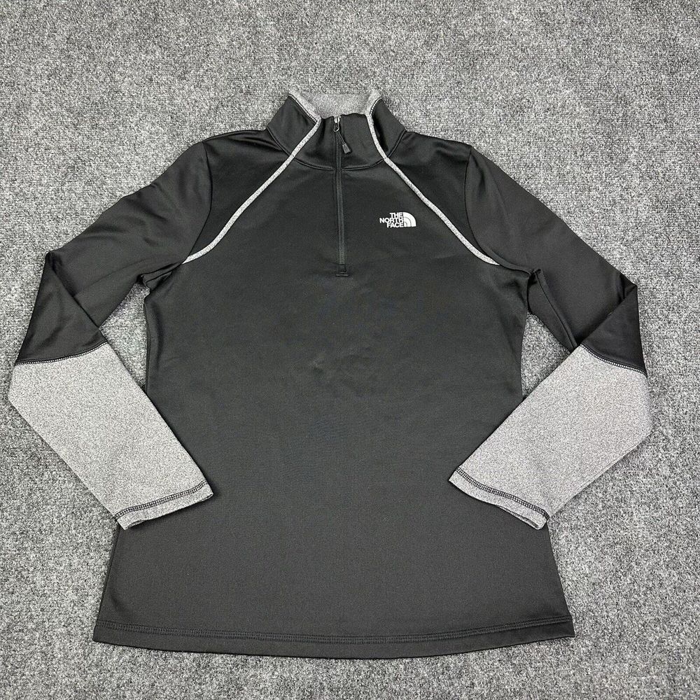 The North Face Sweater Womens‎ Small Black Canyonlands 1/4 Zip Fleece Hiking Gym